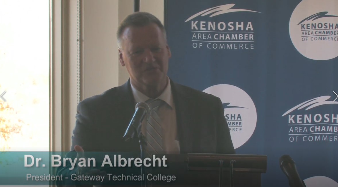 Dr. Bryan Albrecht Gateway Technical College President, gives keynote